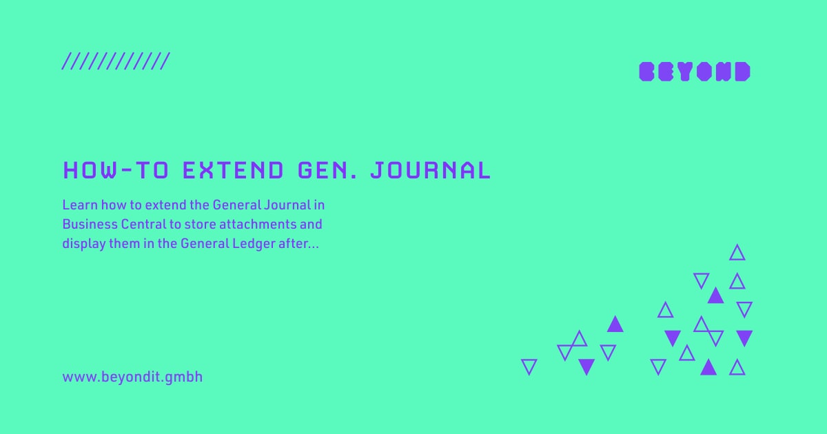 How-To Extend Gen. Journal | Blog