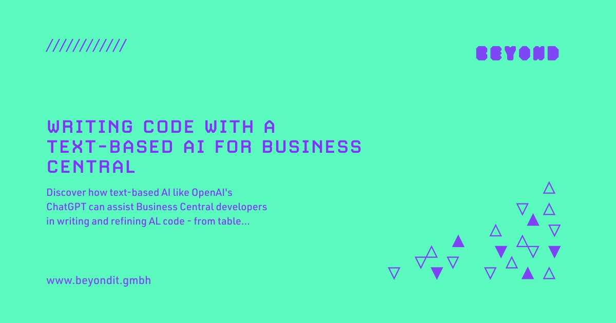 Writing code with a text-based AI for Business Central | Blog