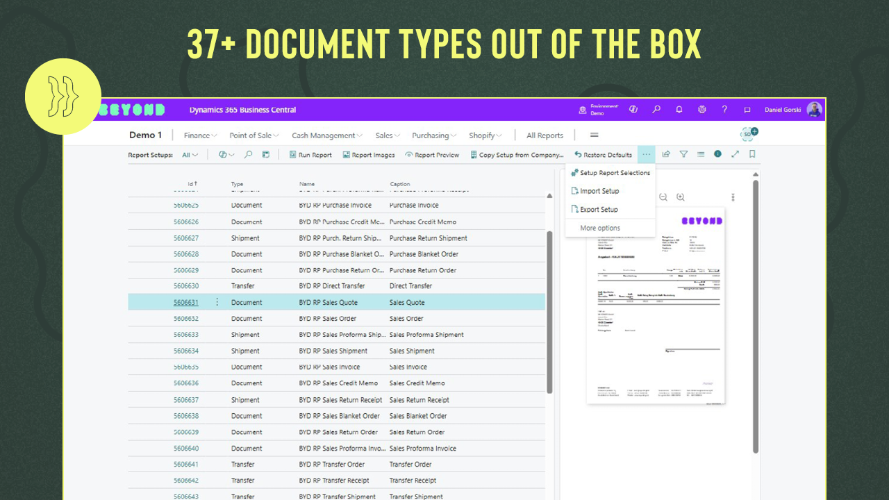 No-Code-Berichtsdesigner mit Live-Vorschau